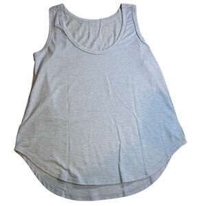 Tankaneo Womens Sky Blue Cotton Blend Tank Top Scoop Neck Curved Hem G3P663 M